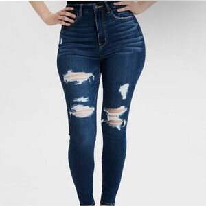 American Eagle Curvy High Rise Jeggings Size 20 Ripped Jeans